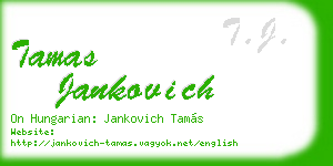 tamas jankovich business card